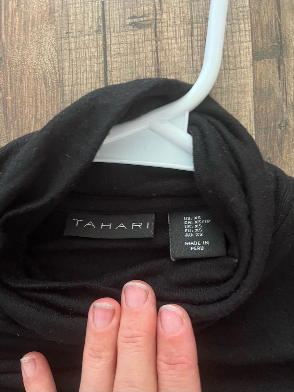 Tahari Black Turtleneck Slim long sleeve